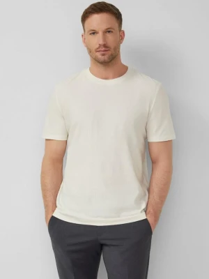 T-shirt z teksturowanego, cienkiego dżerseju s.Oliver kremowy