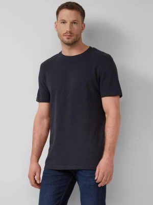 T-shirt z teksturowanego dżerseju s.Oliver niebieski