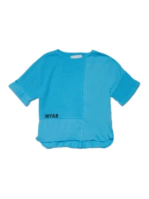 T-shirt z tkaniny z zapasów z logo Myar