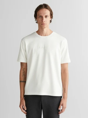 T-shirt z tłoczeniem i okrągłym dekoltem GANT
