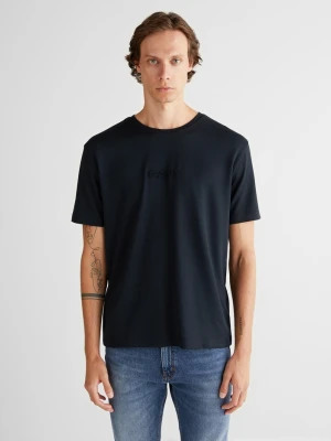 T-shirt z tłoczeniem i okrągłym dekoltem GANT