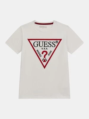 T-Shirt Z Wyszywanym Trójkątnym Logo Guess Kids