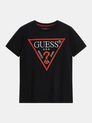 T-Shirt Z Wyszywanym Trójkątnym Logo Guess Kids