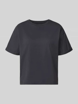 T-shirt z utrwalonymi wykończeniami rękawów model 'ROSIE' Ba&sh Granatowy