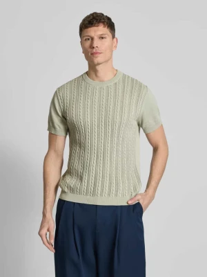 T-shirt z warkoczowym wzorem lindbergh