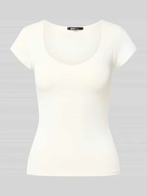 t-shirt z wbudowanym biustonoszem Gina Tricot Złamany biały