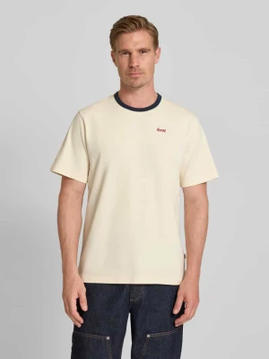 T-shirt z wełny Escorial z wyhaftowanym logo model ‘RAY’ Forét