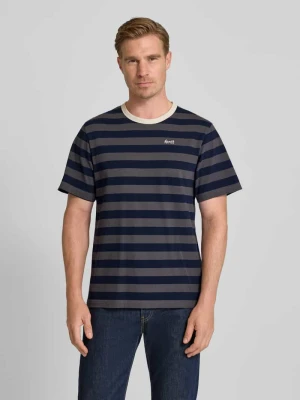 T-shirt z wełny Escorial z wyhaftowanym logo model ‘RAY’ Forét