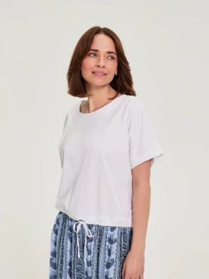 Zdjęcie produktu T-shirt z wiązaniem biały Moodo