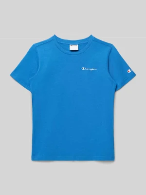 T-shirt z Wyhaftowane logo i Okrągły dekolt Champion