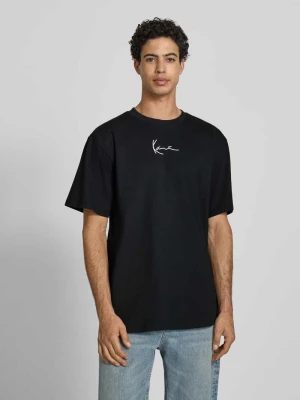 T-shirt z Wyhaftowane logo i Okrągły dekolt Karl Kani