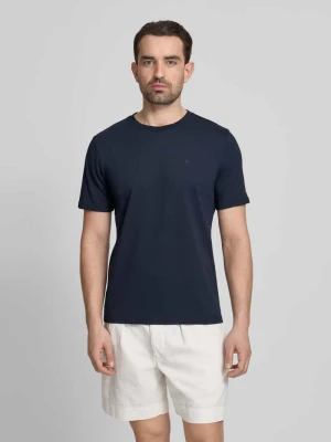 T-shirt z Wyhaftowane logo i Okrągły dekolt Scotch & Soda