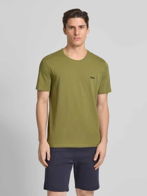 T-shirt z wyhaftowanym logo Boss