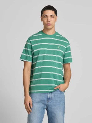 t-shirt z wyhaftowanym logo Calvin Klein Jeans