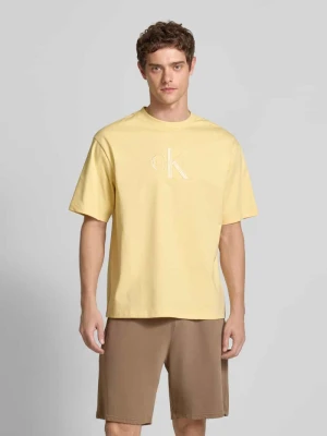 T-shirt z wyhaftowanym logo Calvin Klein Jeans