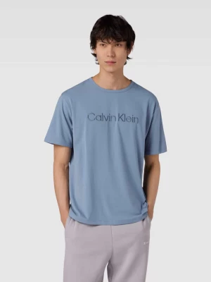 T-shirt z wyhaftowanym logo Calvin Klein Underwear