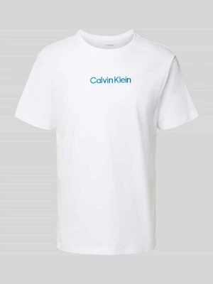 T-shirt z wyhaftowanym logo Calvin Klein Underwear