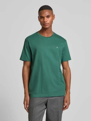 T-shirt z wyhaftowanym logo Gant