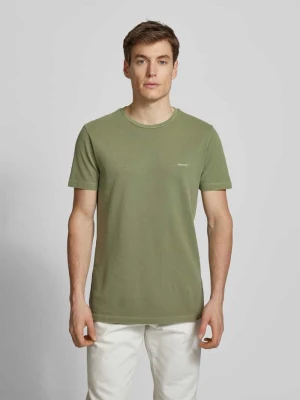 T-shirt z wyhaftowanym logo Gant