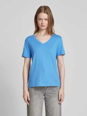 T-shirt z wyhaftowanym logo Gant