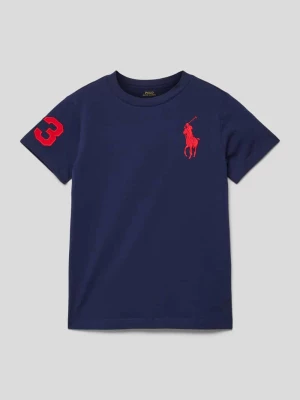 T-shirt z wyhaftowanym logo i motywem Polo Ralph Lauren Teens