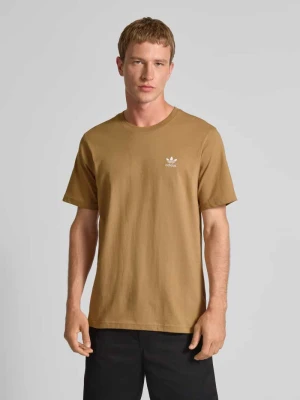 T-shirt z wyhaftowanym logo i okrągłym dekoltem adidas Originals