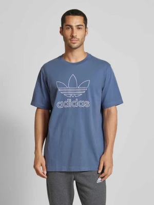 T-shirt z wyhaftowanym logo i okrągłym dekoltem adidas Sportswear