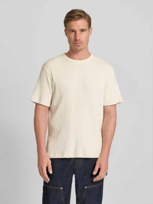 T-shirt z wyhaftowanym logo i okrągłym dekoltem Forét