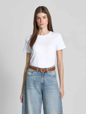 T-shirt z wyhaftowanym logo i okrągłym dekoltem Joop!