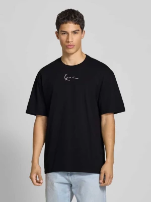 T-shirt z wyhaftowanym logo i okrągłym dekoltem Karl Kani