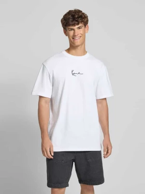 T-shirt z wyhaftowanym logo i okrągłym dekoltem Karl Kani