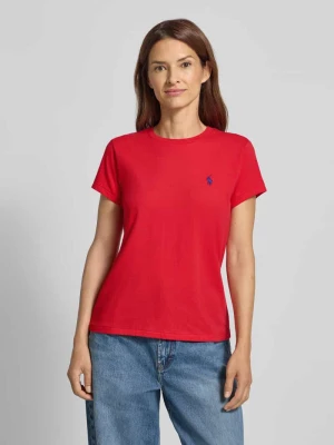 T-shirt z wyhaftowanym logo i okrągłym dekoltem Polo Ralph Lauren