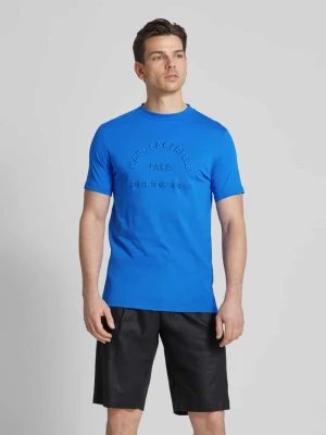 T-shirt z wyhaftowanym logo Karl Lagerfeld