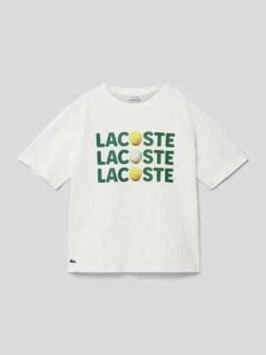 T-shirt z wyhaftowanym logo Lacoste