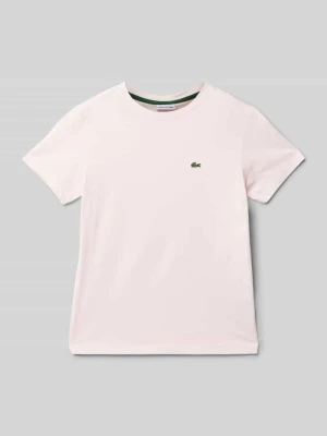 T-shirt z wyhaftowanym logo Lacoste