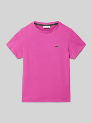 T-shirt z wyhaftowanym logo Lacoste