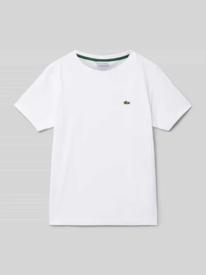 T-shirt z wyhaftowanym logo Lacoste