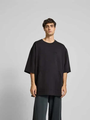 T-shirt z wyhaftowanym logo MM6 Maison Margiela Czarny