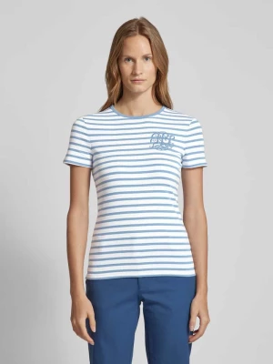 T-shirt z wyhaftowanym logo model ‘ALLI’ Lauren Ralph Lauren