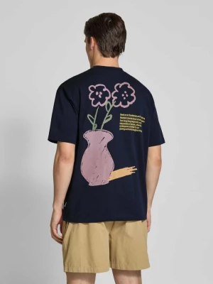 T-shirt z wyhaftowanym logo model ‘Baine’ WOODBIRD