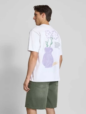 T-shirt z wyhaftowanym logo model ‘Baine’ WOODBIRD