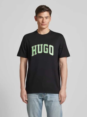 T-shirt z wyhaftowanym logo model ‘DEAKANDTI’ HUGO