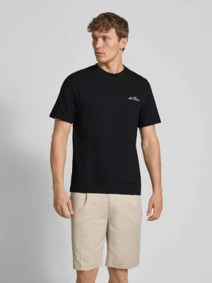 T-shirt z wyhaftowanym logo model ‘Diaz’ Les Deux
