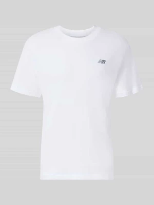 T-shirt z wyhaftowanym logo model 'ESSENTIALS' New Balance Biały