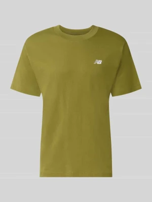 T-shirt z wyhaftowanym logo model 'ESSENTIALS' New Balance Zielony