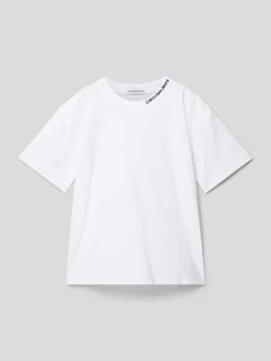 T-shirt z wyhaftowanym logo model ‘INTARSIA’ Calvin Klein Jeans