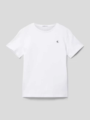 T-shirt z wyhaftowanym logo model ‘MONO’ Calvin Klein Jeans