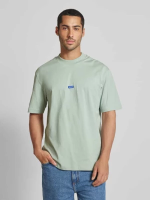 T-shirt z wyhaftowanym logo model ‘Nieros’ Hugo Blue