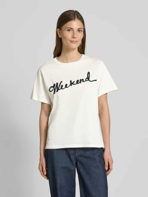 T-shirt z wyhaftowanym logo model ‘OLGA’ Weekend Max Mara