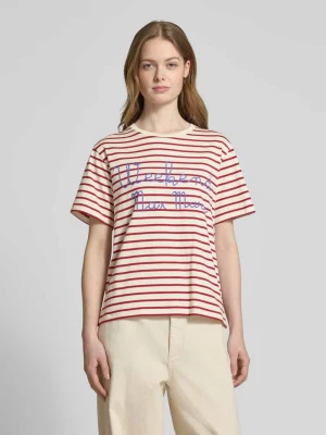 T-shirt z wyhaftowanym logo model ‘OLGA’ Weekend Max Mara